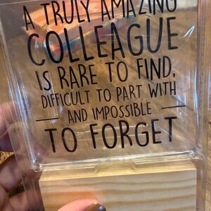 Clear Acrylic Desk Plaque with Black Text – Appreciation Gift